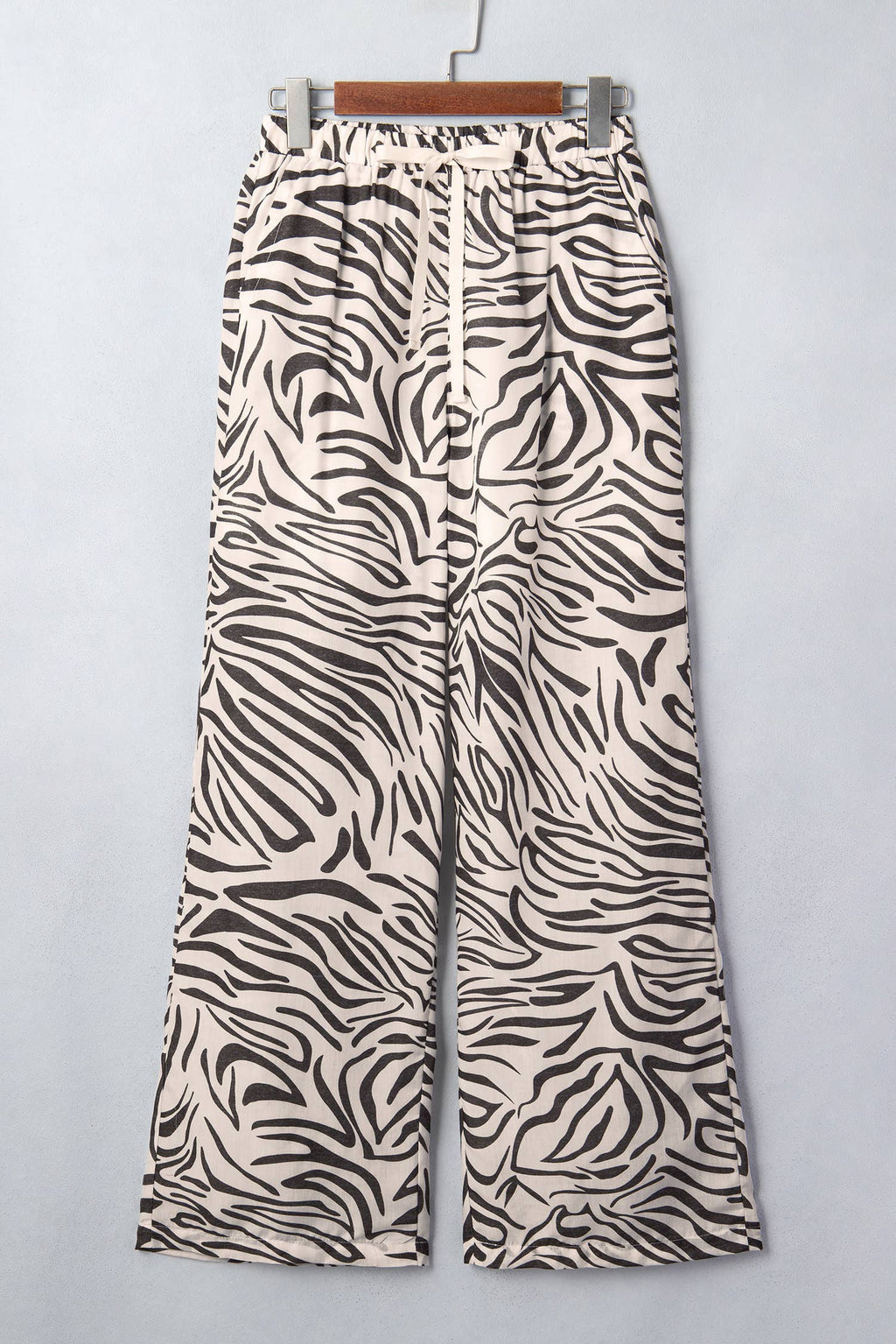 66 Western Zebra High Waist Pocket Shift Pants (S-XL): Multicolour / S