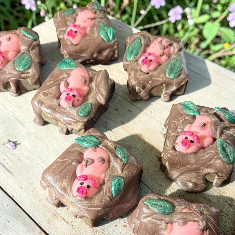 Highland Cow Themed Soap, Super Adorable * Clover the Coo* Scented in Vanilla Berry- Made with Tallow and Goat Milk