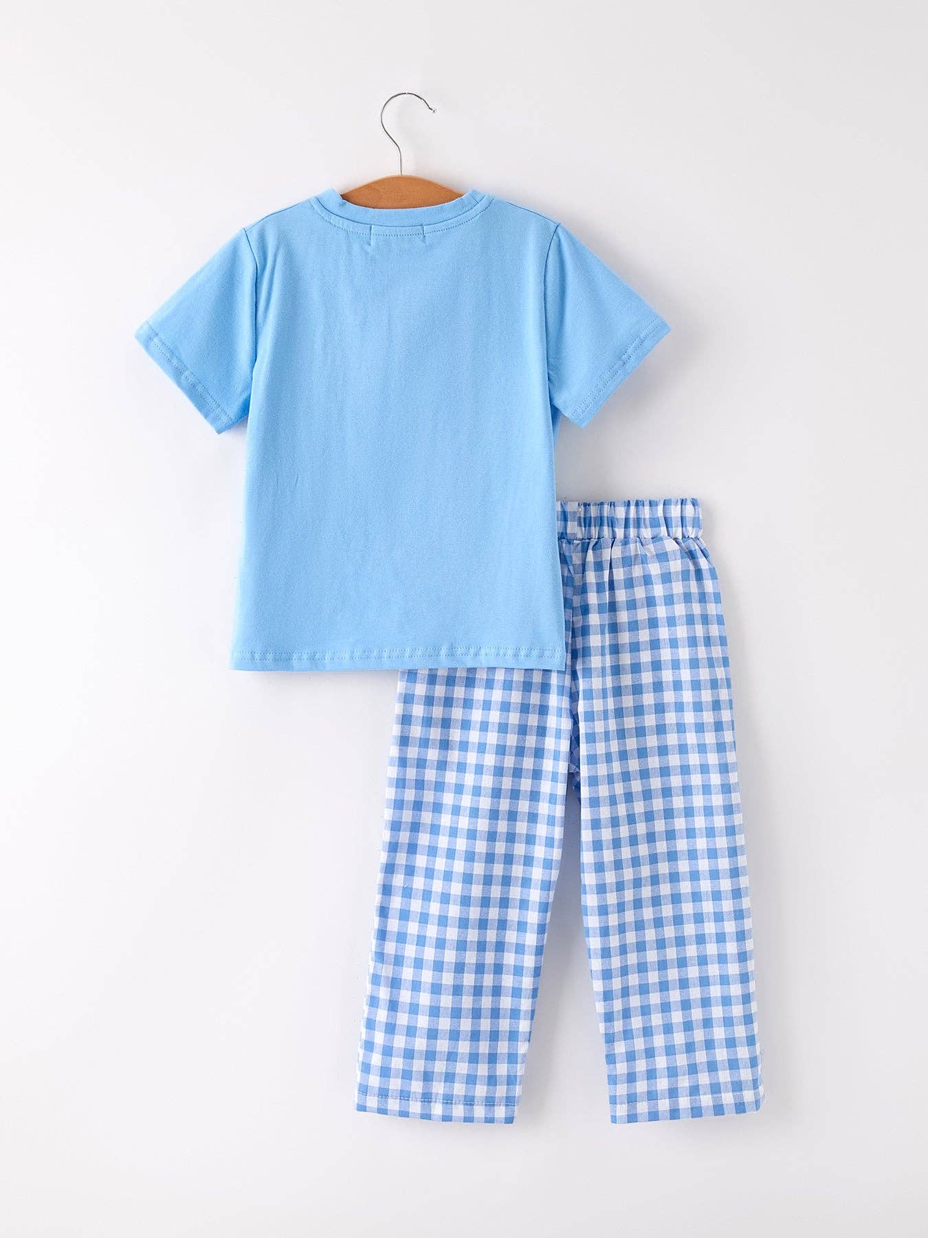 Fall Thanksgiving& Halloween Blue Pumpkin Smock Embroidery Baby Boy'Set: 3