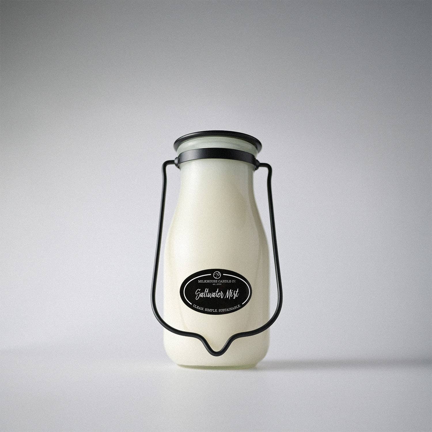 14 oz Milkbottle Candle: Saltwater Mist
