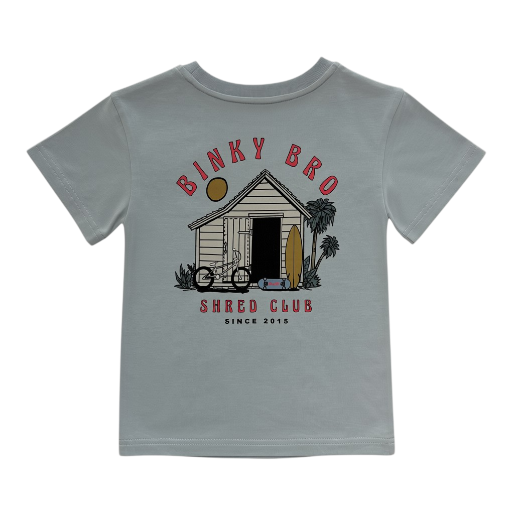 Kids Graphic T-Shirt Surf Shack: Light Blue