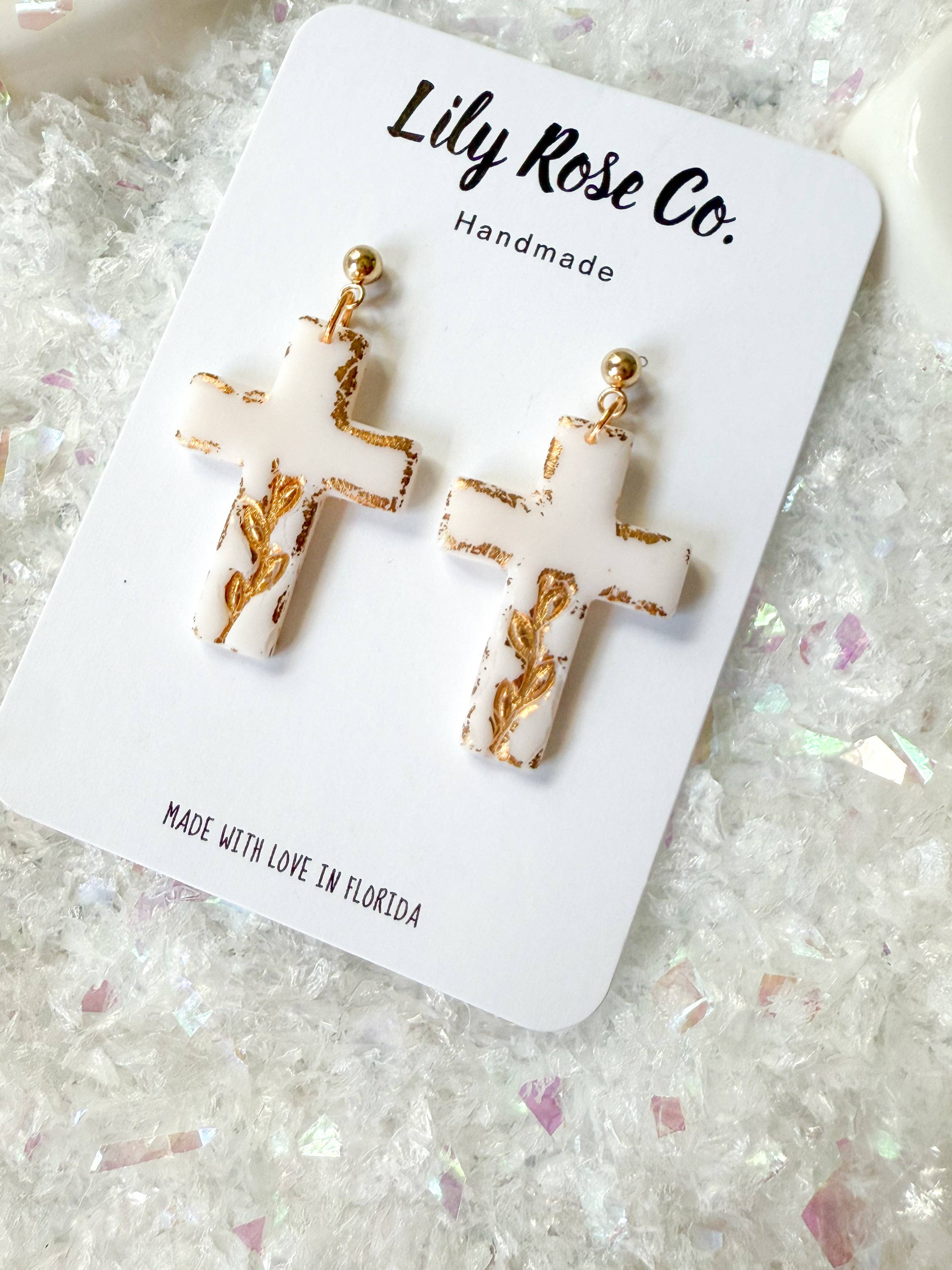 Cross Earrings / Clay earrings / Women’s Earrings