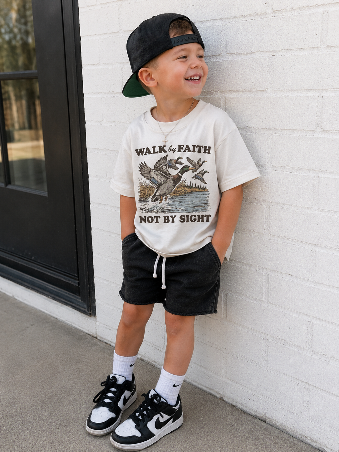 Walk By Faith, Not By Sight Tee for Kids