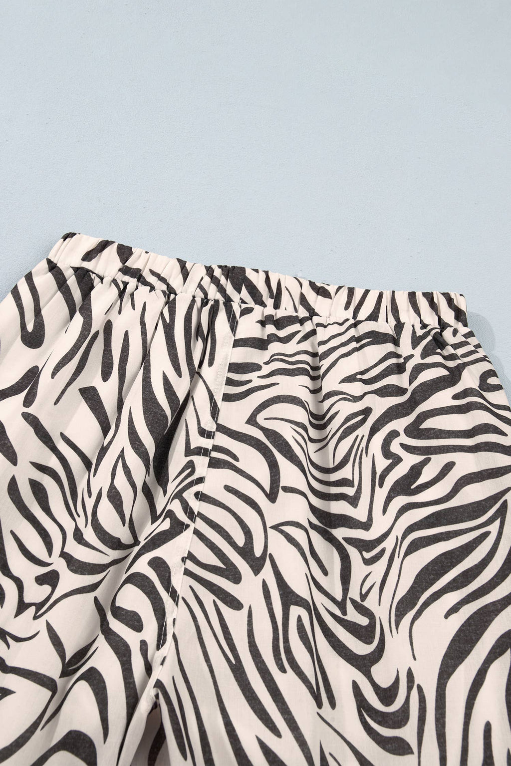 66 Western Zebra High Waist Pocket Shift Pants (S-XL): Multicolour / M