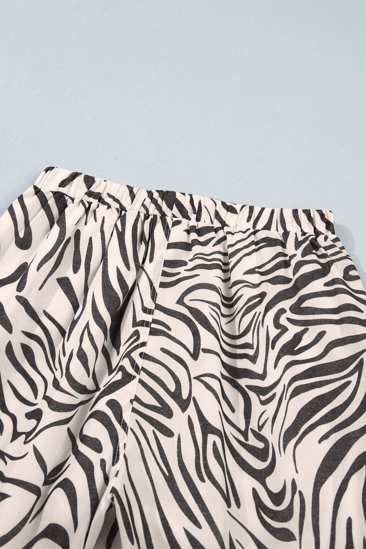66 Western Zebra High Waist Pocket Shift Pants (S-XL): Multicolour / M