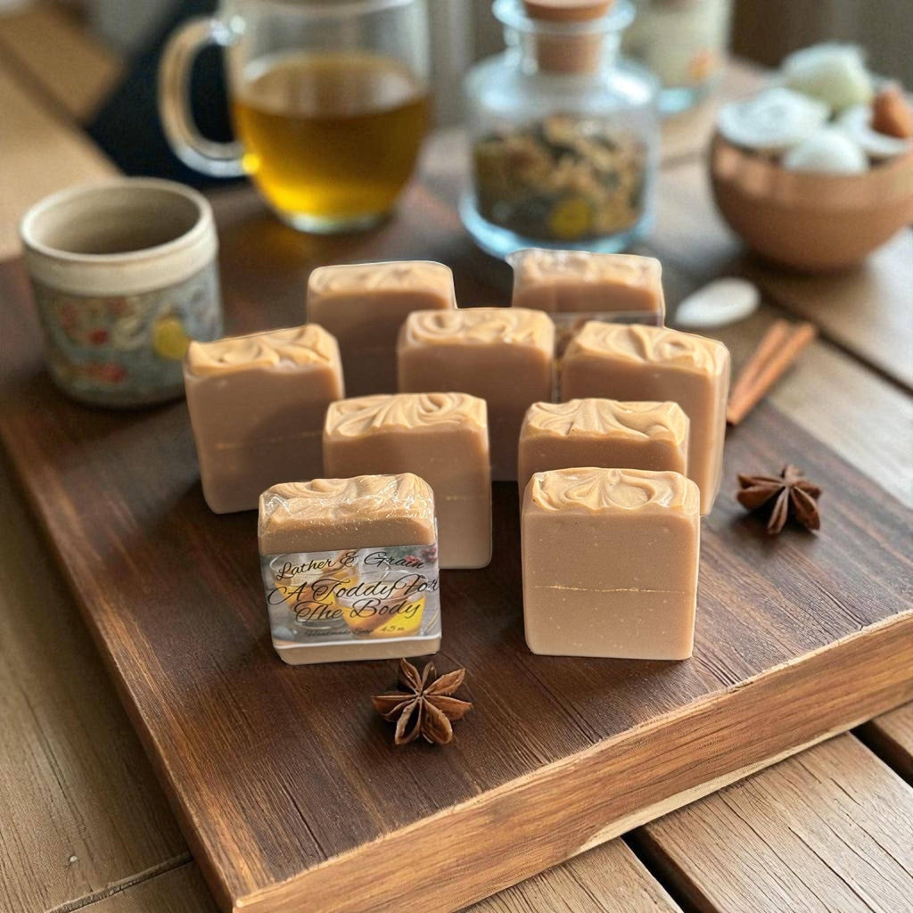 Toddy for the Body Artisan Soap. Warm Ginger, Lemon and Bourbon
