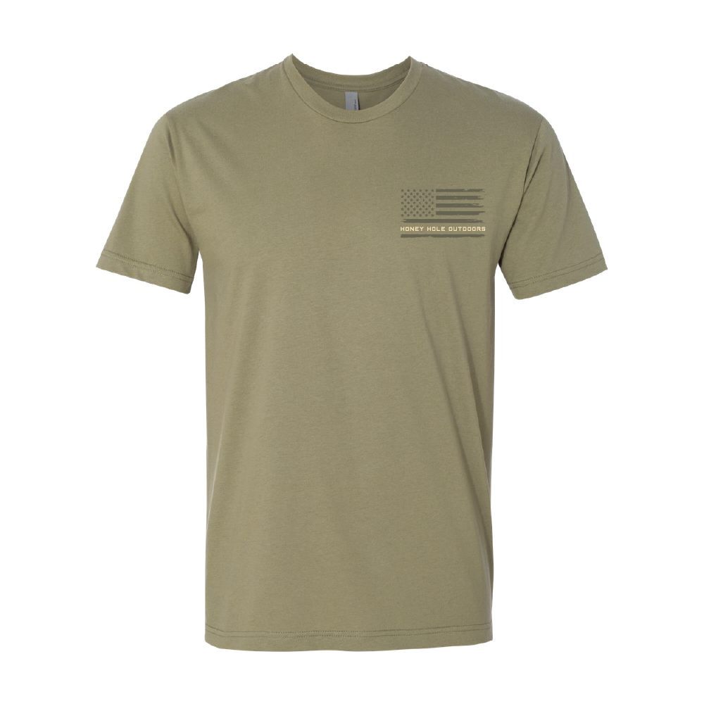 Honey Hole Outdoors Short Sleeve - Bass Flag