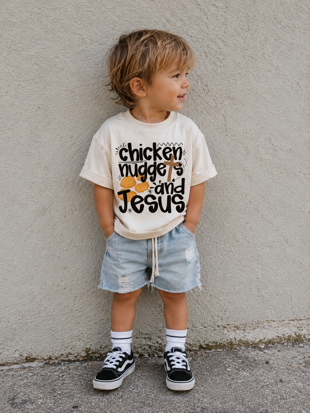 Chicken Nuggets & Jesus Kids Tee