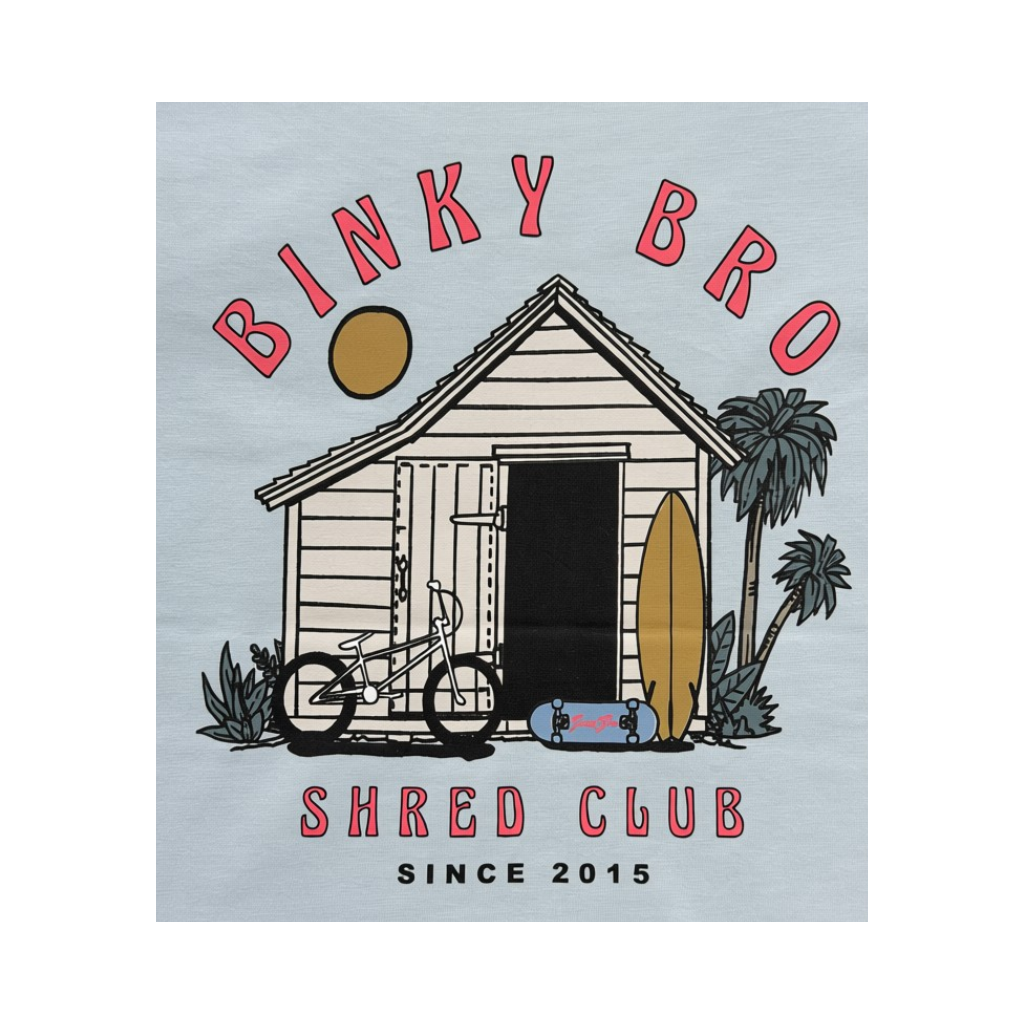 Kids Graphic T-Shirt Surf Shack: Light Blue