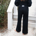 TERRY CLOTH PANT-BLACK