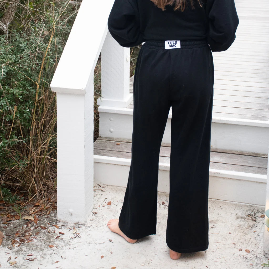 TERRY CLOTH PANT-BLACK