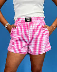 LULU MAC GINGHAM SHORTS (pink)