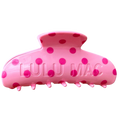 LULU MAC HAIR CLIPS Pink/Hot Pink Dot