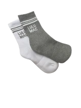 Lulu Mac Socks 2 Pair Box- GREY/