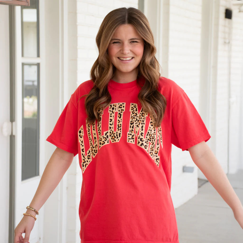 Leopard Adult Paprika Comfort Colors Tee