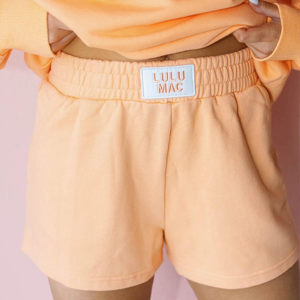 LULU MAC TERRY CLOTH SHORT-ORANGE
