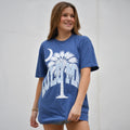 LULU MAC Palmetto Moon Adult China Blue Comfort Colors Tee
